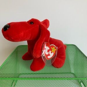 Vintage TY ROVER beanie Baby RED ROVER P.V.C.Pellets , Soft Beanie